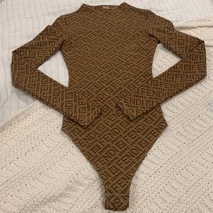 FENDI x SKIMS long sleeve bodysuit XS